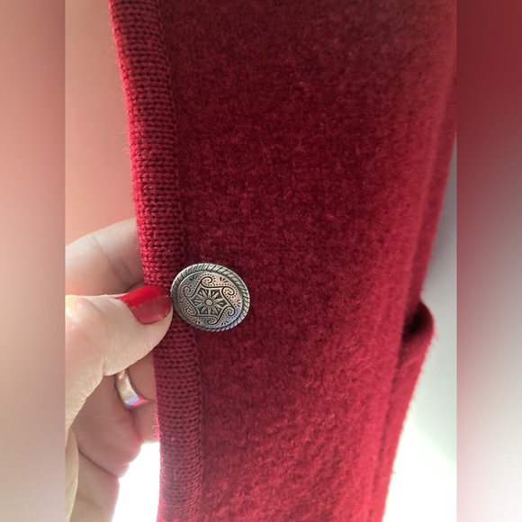 Talbots SIMPLY GORGEOUS 100% Wool, Red Petite Winter Jacket ❤️ Size Small - Picture 5 of 11